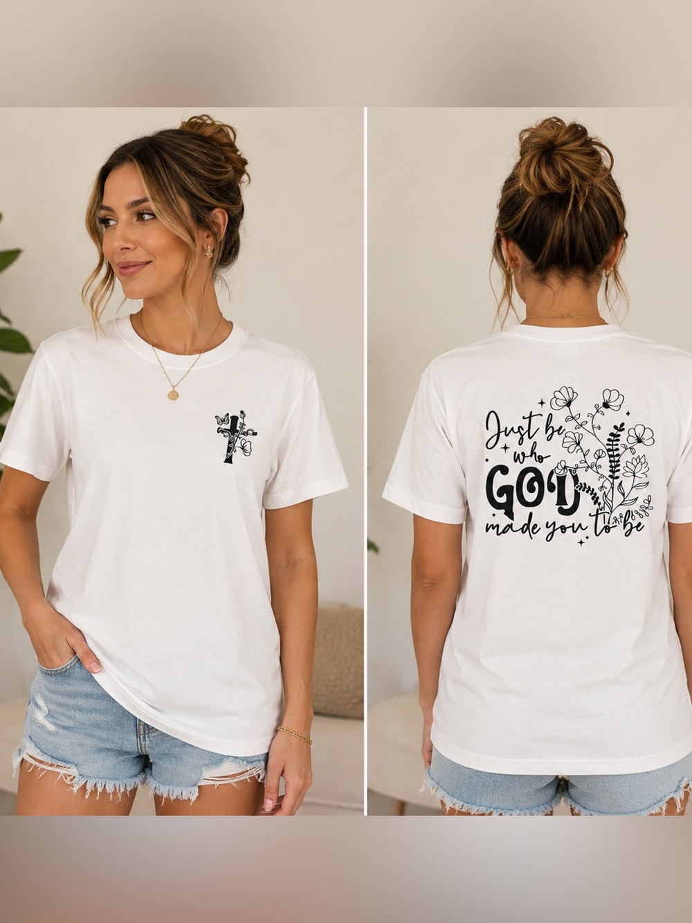 Just Be Who God Made You to Be Graphic Tee